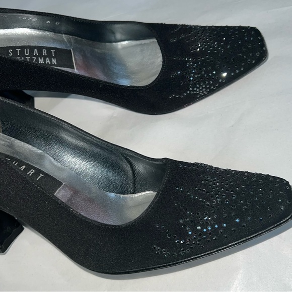 6 STUART WEITZMAN elegant heels pumps SPAIN platinum sparkle glam bling holiday - Picture 1 of 16